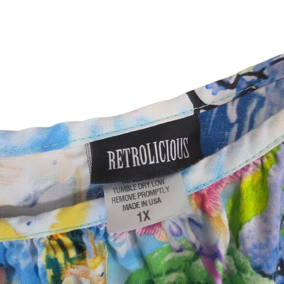 Retrolicious Mystical Unicorn Rainbow Sun Dress Pegasus Horse Mini Plus Size 1X - Picture 8 of 9